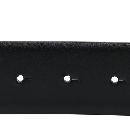 Valentino Garavani Glossy Calfskin Monochrome 40mm VLogo Belt 80 32 Black 3 of 5