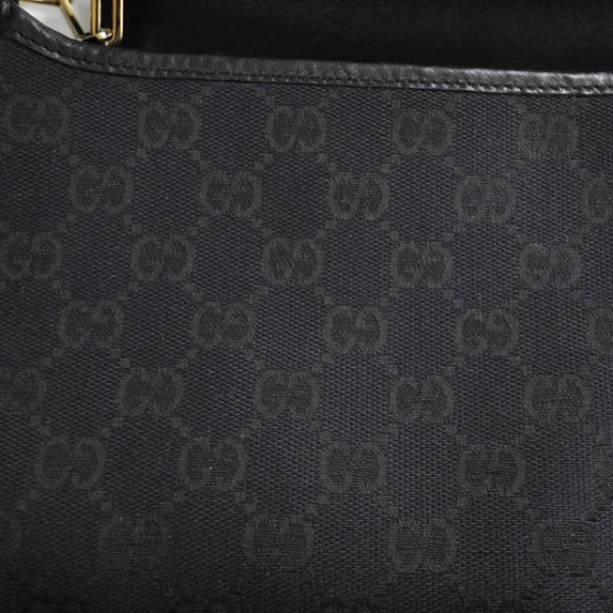 Monogram Dragon Charm Shoulder Bag Black