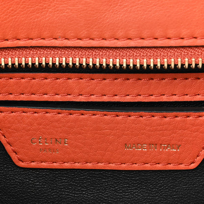 Celine Calfskin Suede Medium Trapeze Orange 6 of 9