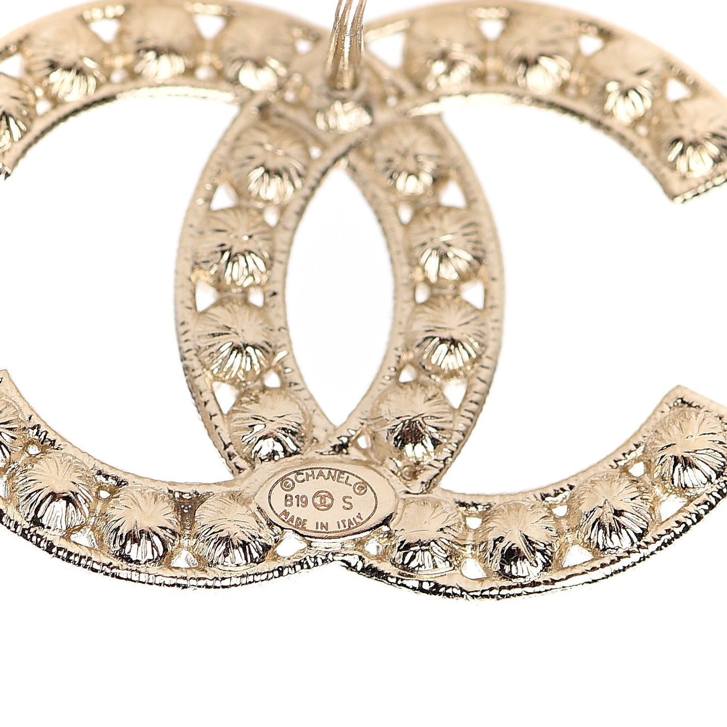 Crystal CC Earrings Light Gold