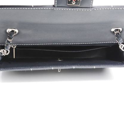 Chanel Lambskin Contrast Stitched Small Single Flap Black 7 of 8