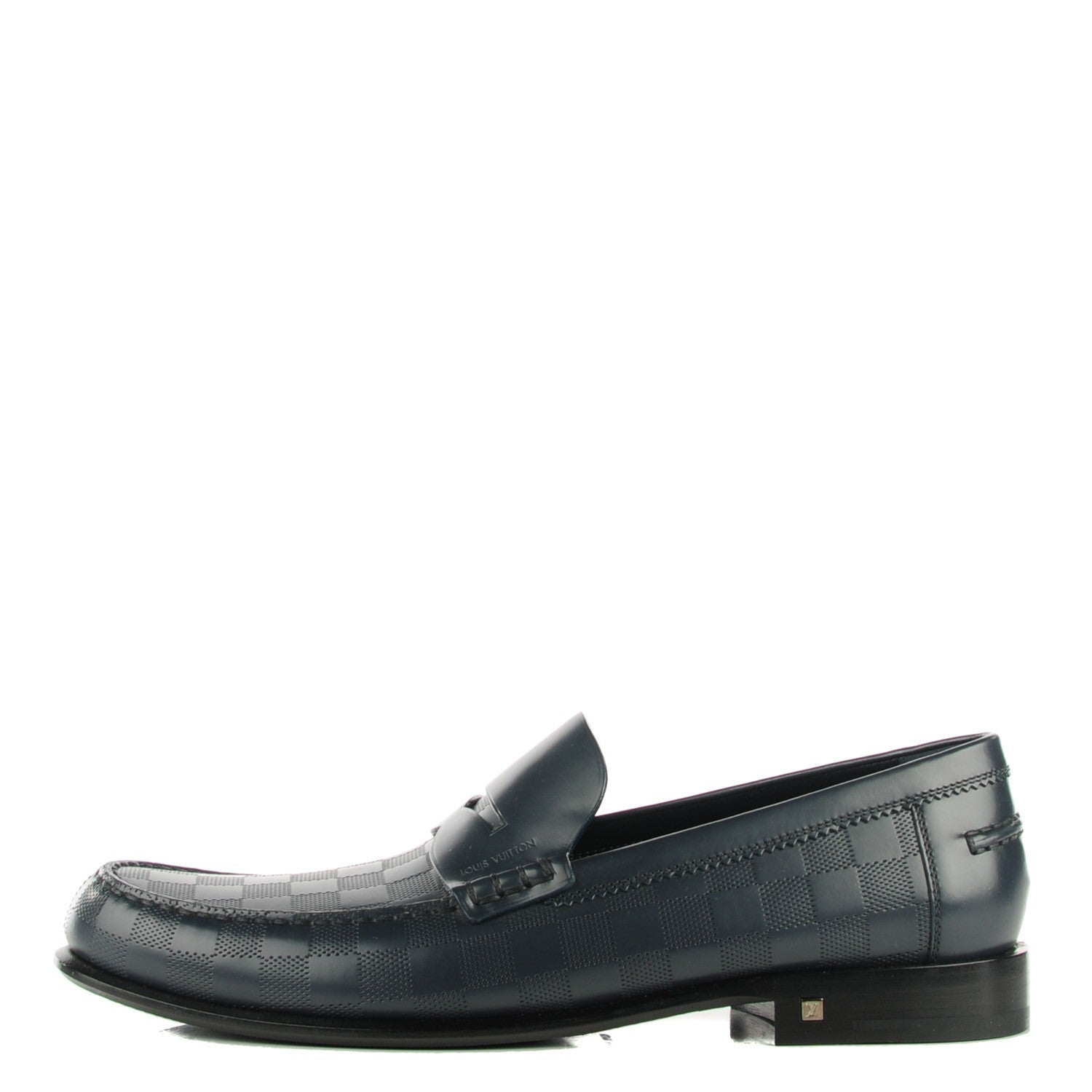 Louis Vuitton Mens Damier Infini Santiago Loafers 9.5 Cosmos 1 of 9