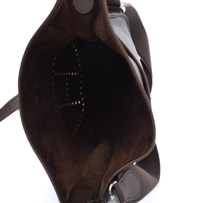 Hermes Taurillon Clemence Evelyne III GM Chocolate 5 of 10