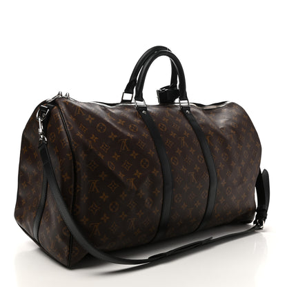 Louis Vuitton Monogram Macassar Keepall Bandouliere 55 3 of 10