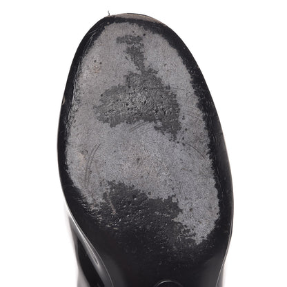 Chanel Patent Calfskin Pearl CC Loafers 36.5 Black 12 of 14