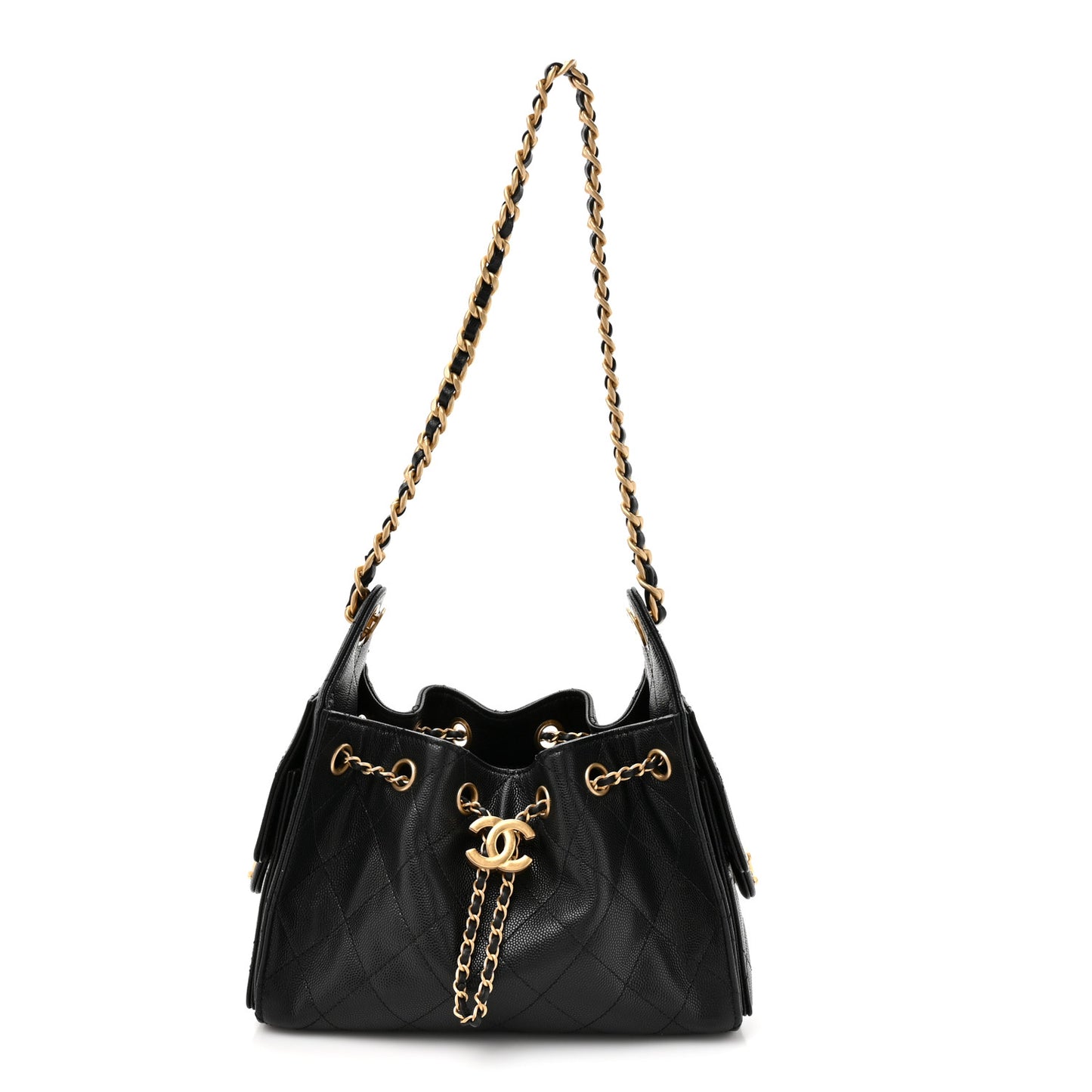 Caviar Quilted Mini Chanel 25 Handbag Black