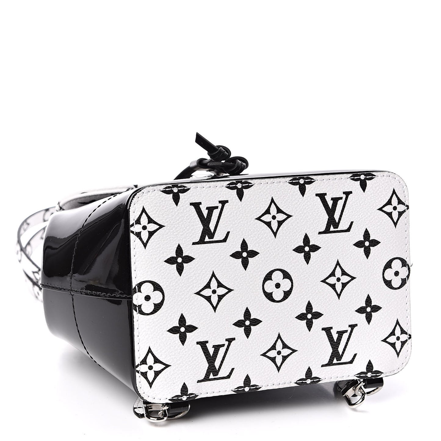 Patent Monogram Hot Springs Backpack Black White