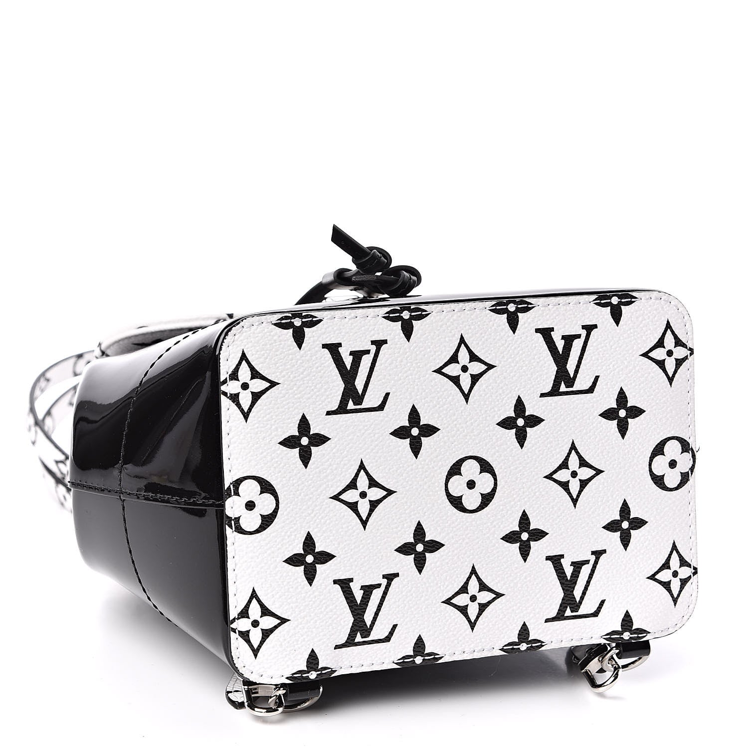 Louis Vuitton Patent Monogram Hot Springs Backpack Black White 4 of 9