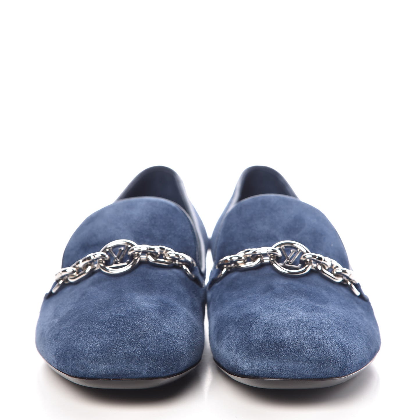 Suede Schoolgirl Flat Slippers 37.5 Blue