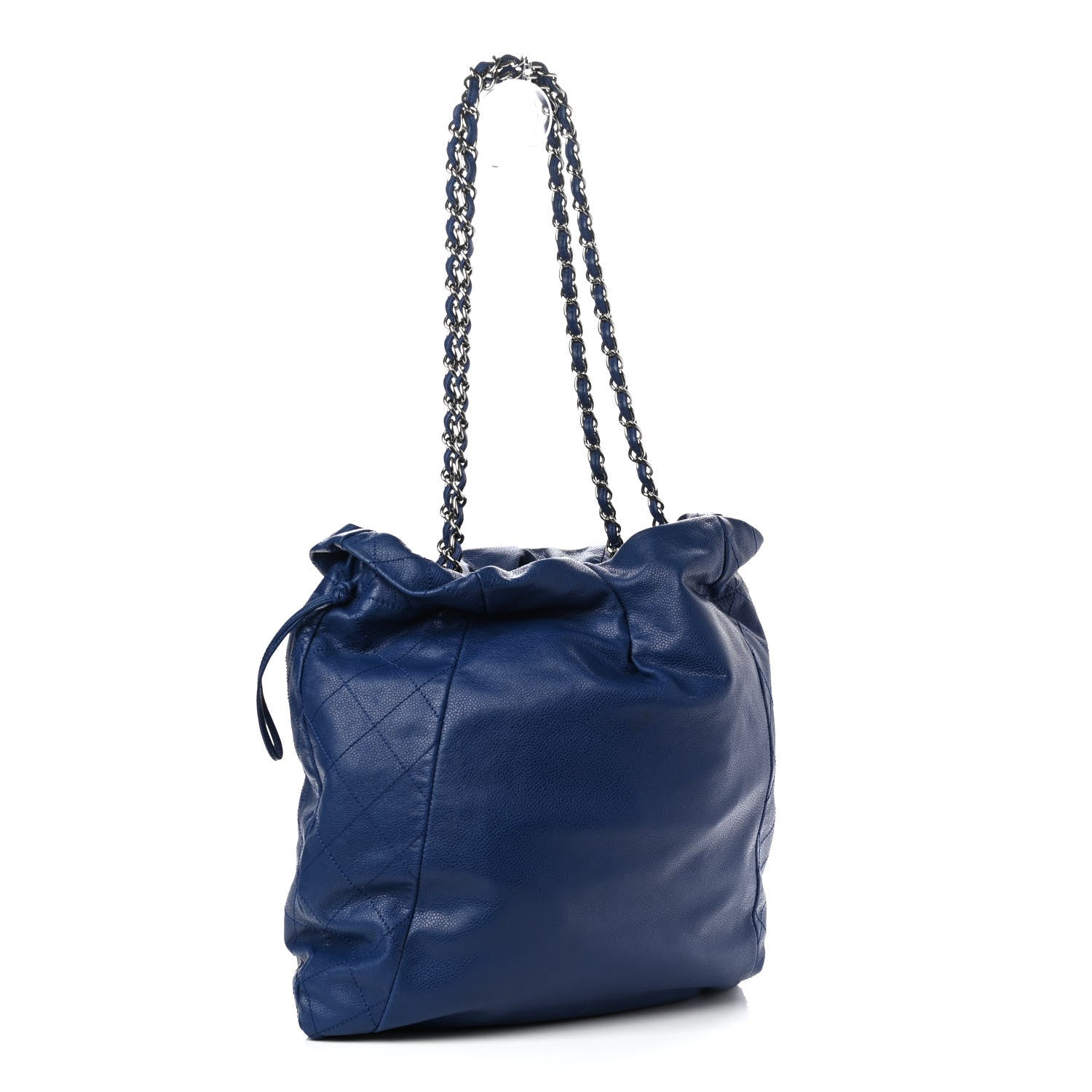 Chanel Caviar 31 Drawstring Tote Dark Blue 3 of 13