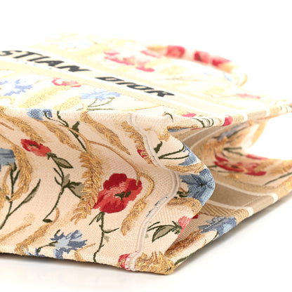 Christian Dior Canvas Embroidered Medium Hibiscus Book Tote Beige Multicolor 9 of 9