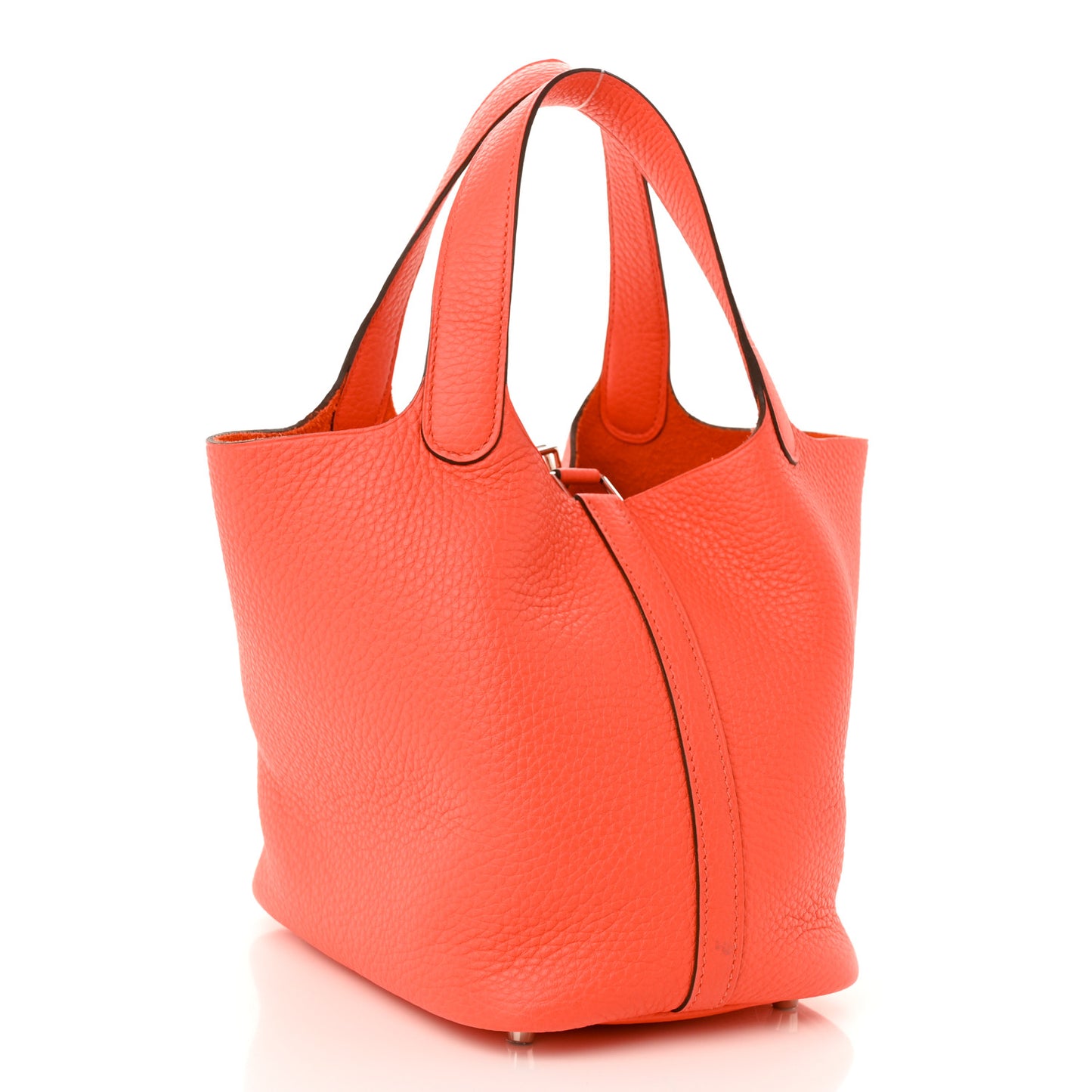 Taurillon Clemence Picotin Lock 18 PM Rose Texas