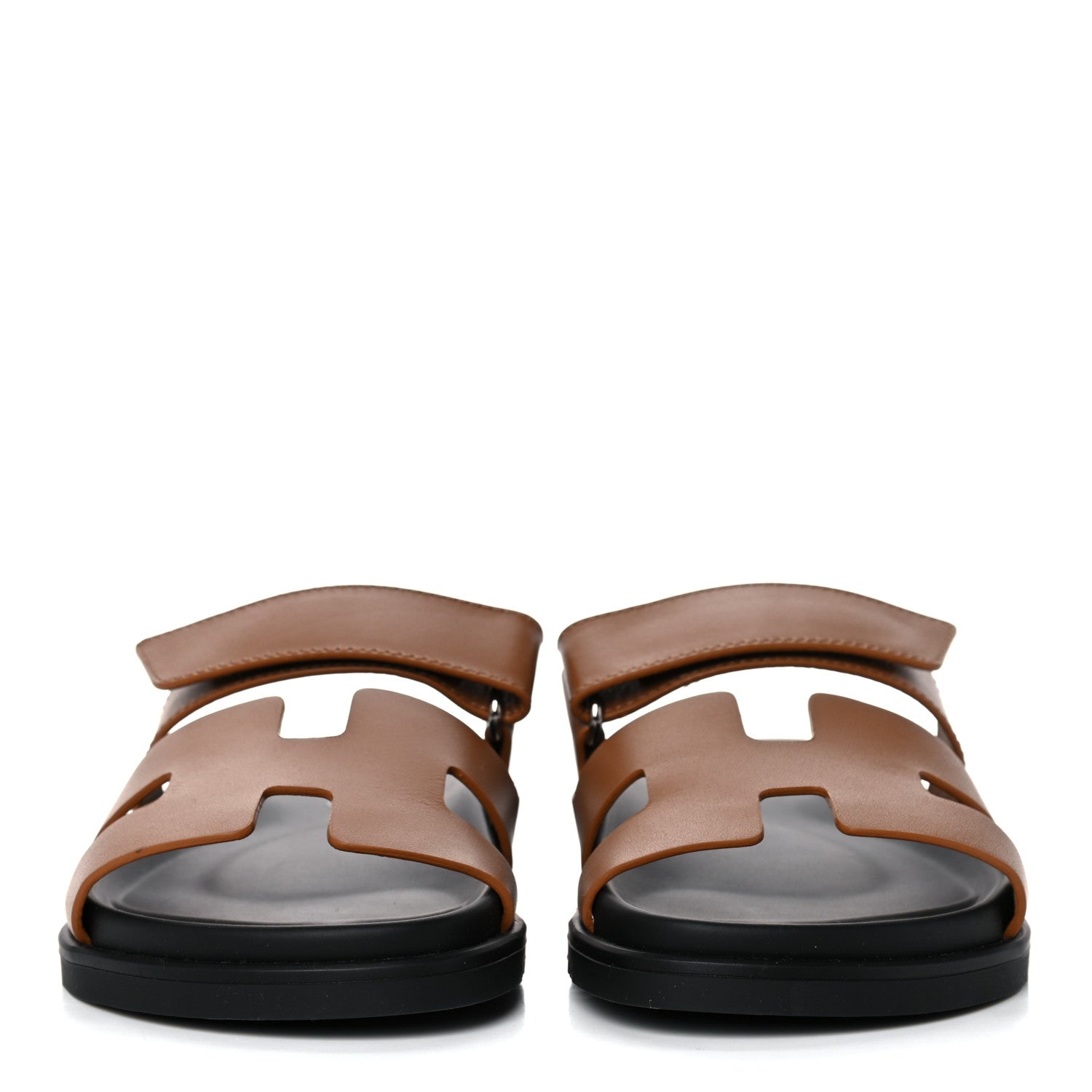 Hermes Calfskin Womens Chypre Sandals 37 Naturel 2 of 10
