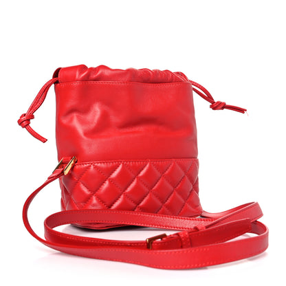 Versace Nappa Quilted Medusa Bucket Bag Red 3 of 9
