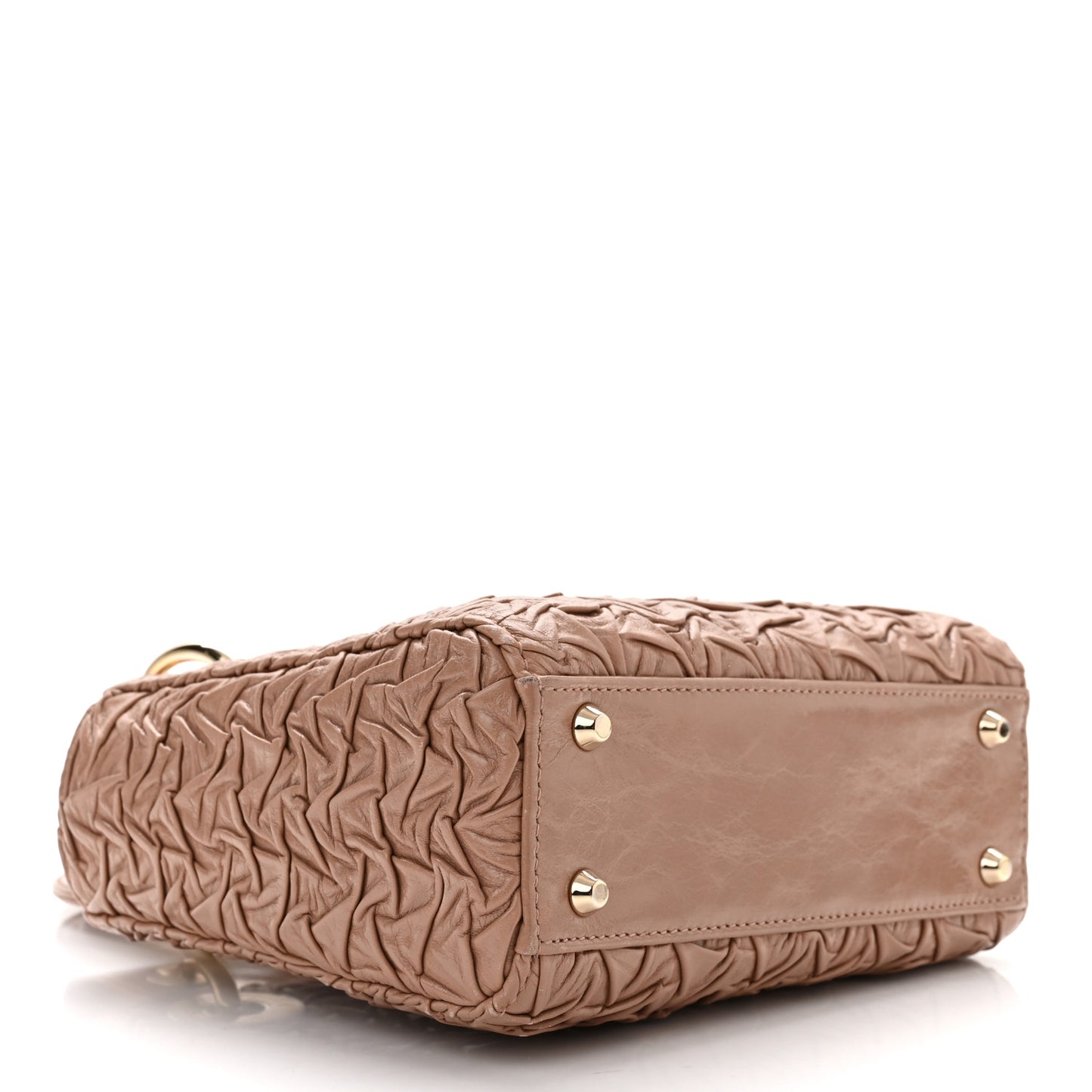 Lambskin Gathered Mini Lady Dior Fard