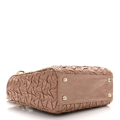 Christian Dior Lambskin Gathered Mini Lady Dior Fard 4 of 11