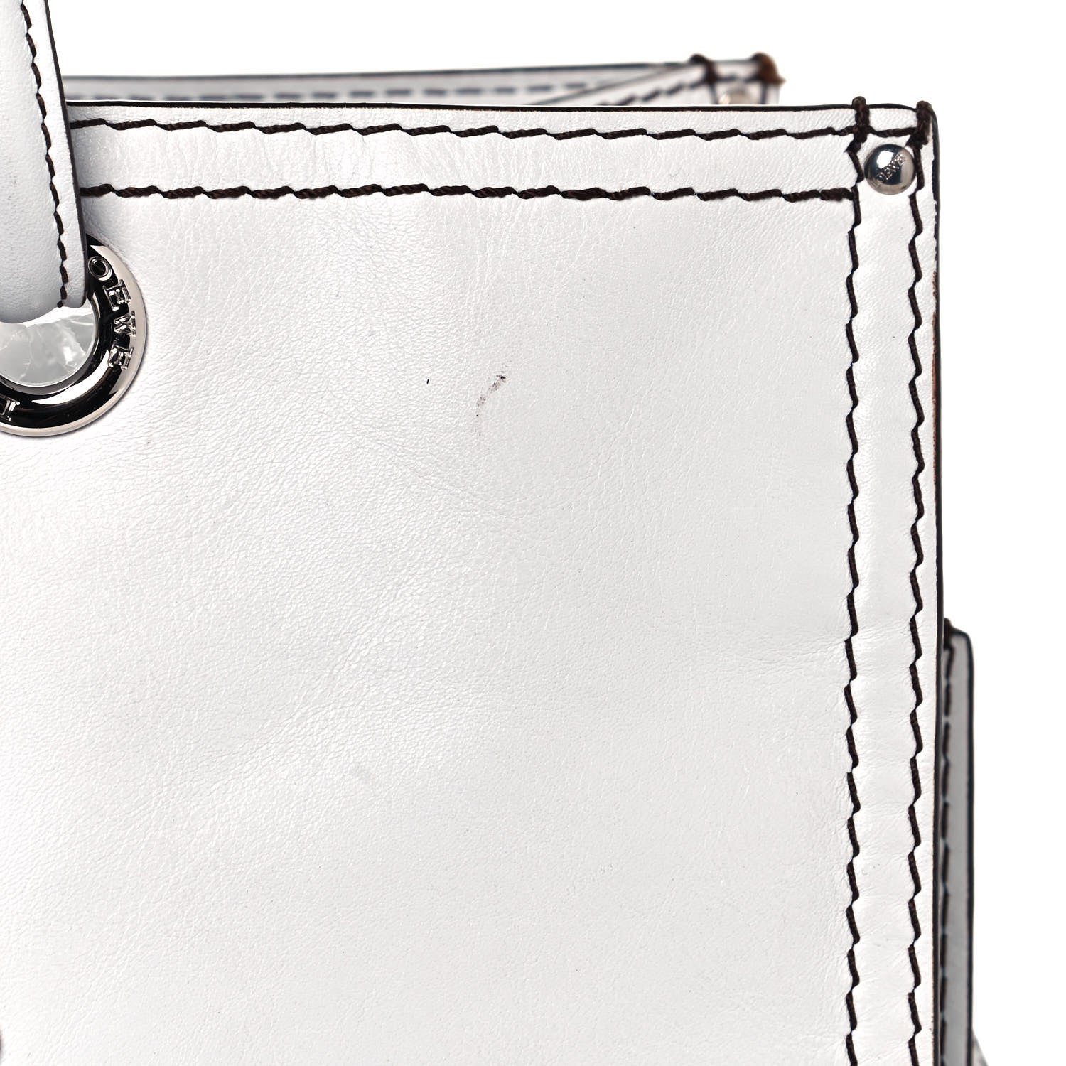 Loewe Calfskin Medium Shopping Tote White 12 of 15