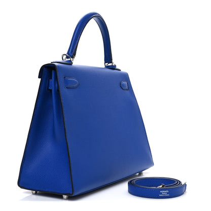 Hermes Epsom Kelly Sellier 28 Bleu Royal 3 of 10