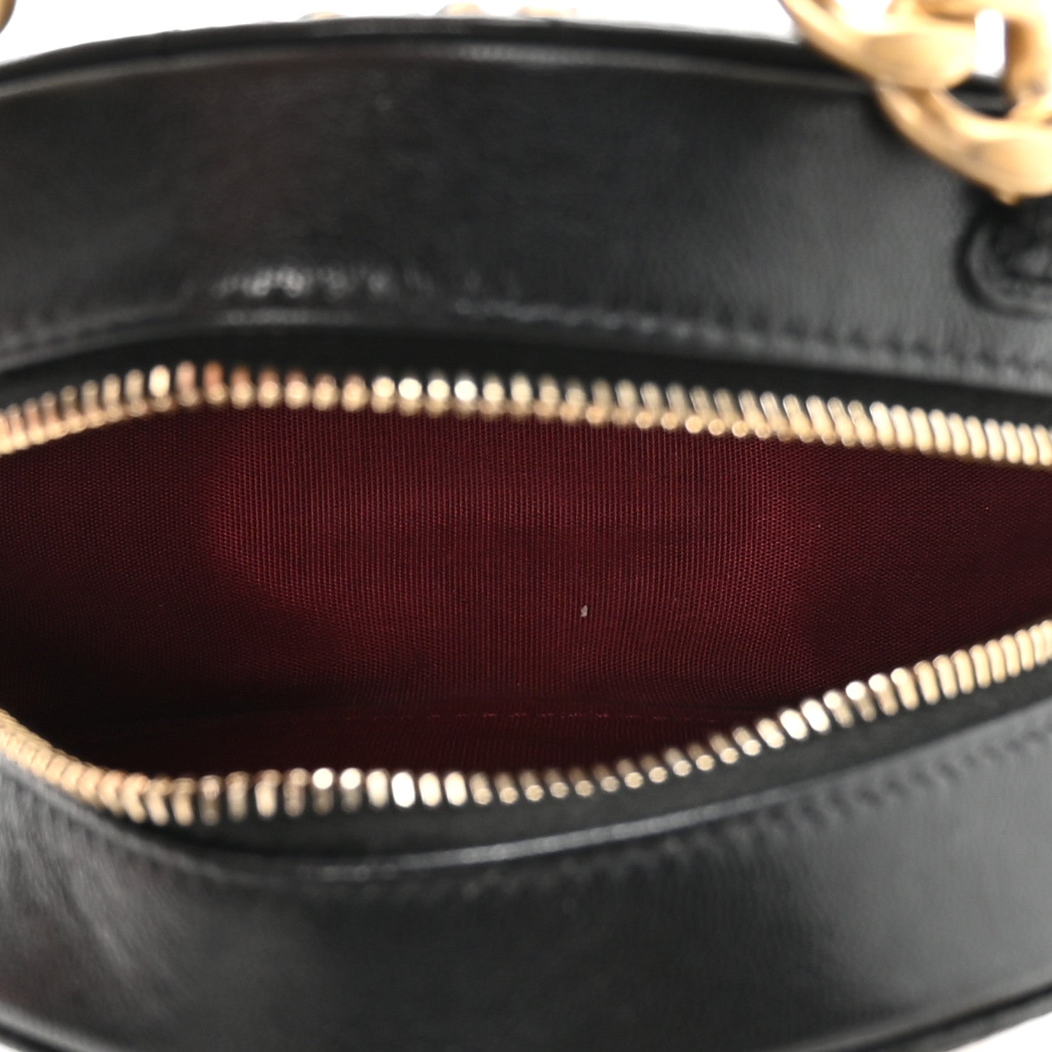 Chanel Lambskin Quilted Chanel 19 Round Clutch With Chain Black 5 of 10