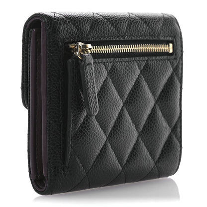 Chanel Caviar Quilted Compact Flap Wallet Black 3 of 8