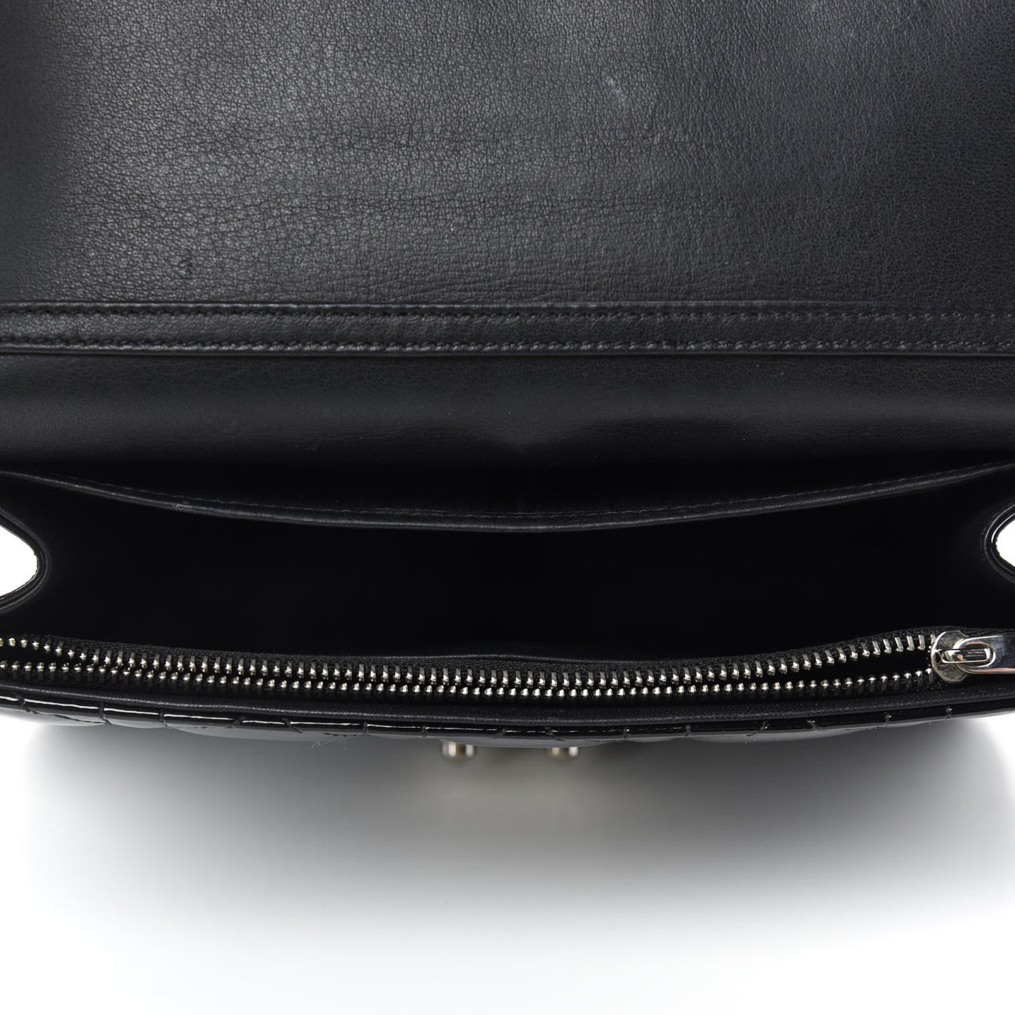 Patent Cannage Miss Dior Promenade Pouch Black