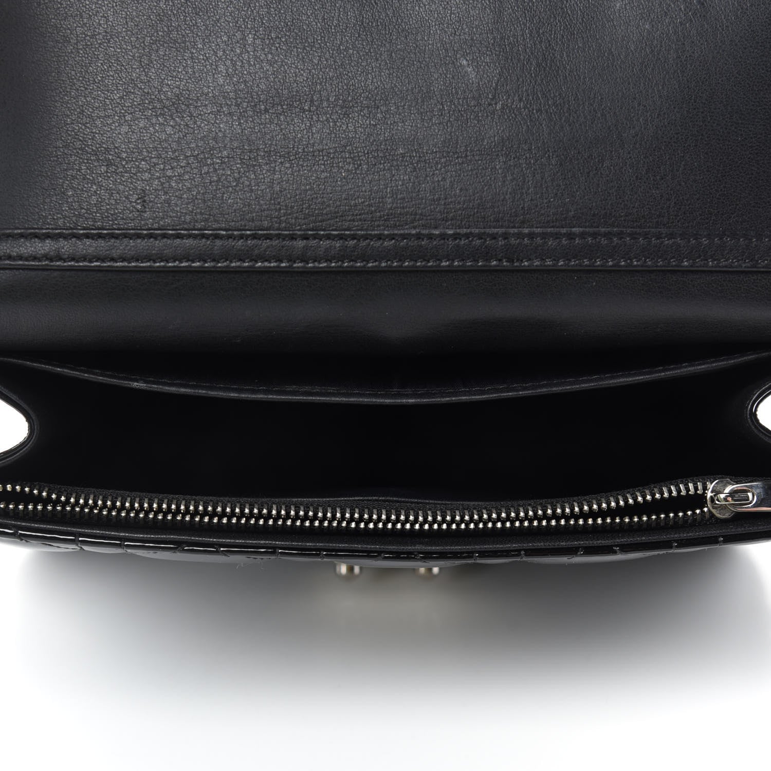 Christian Dior Patent Cannage Miss Dior Promenade Pouch Black 5 of 9