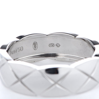 Chanel 18K White Gold Small Coco Crush Ring 58 8.5 6 of 7