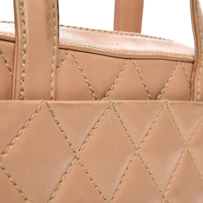 Chanel Lambskin Surpique Shoulder Bag Beige 12 of 21