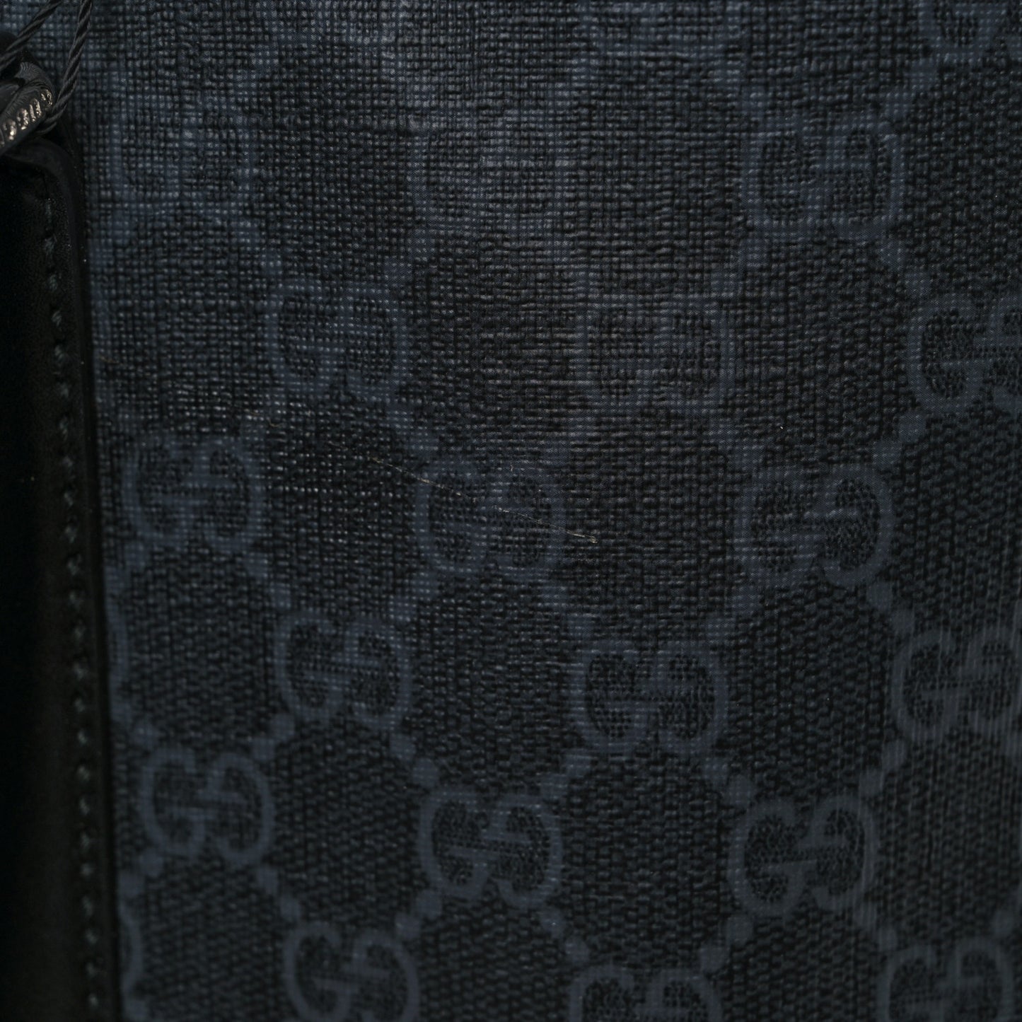 GG Supreme Monogram Web Tote Black Grey