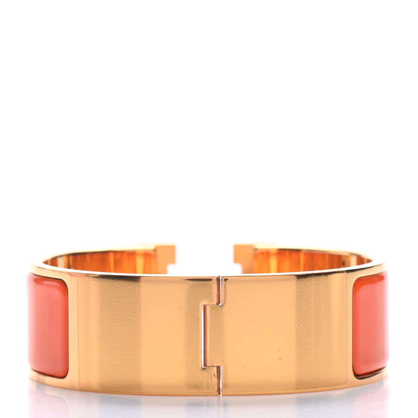 Enamel Wide Clic Clac H Bracelet GM Orange