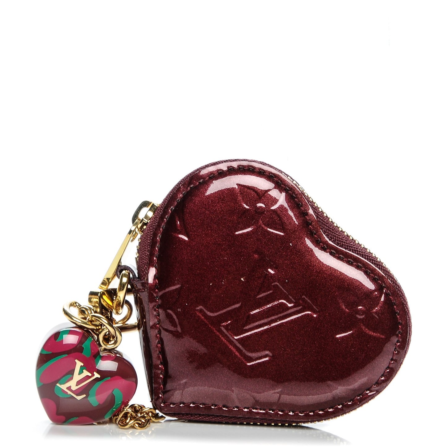 Vernis Heart Coin Purse Rouge Fauviste