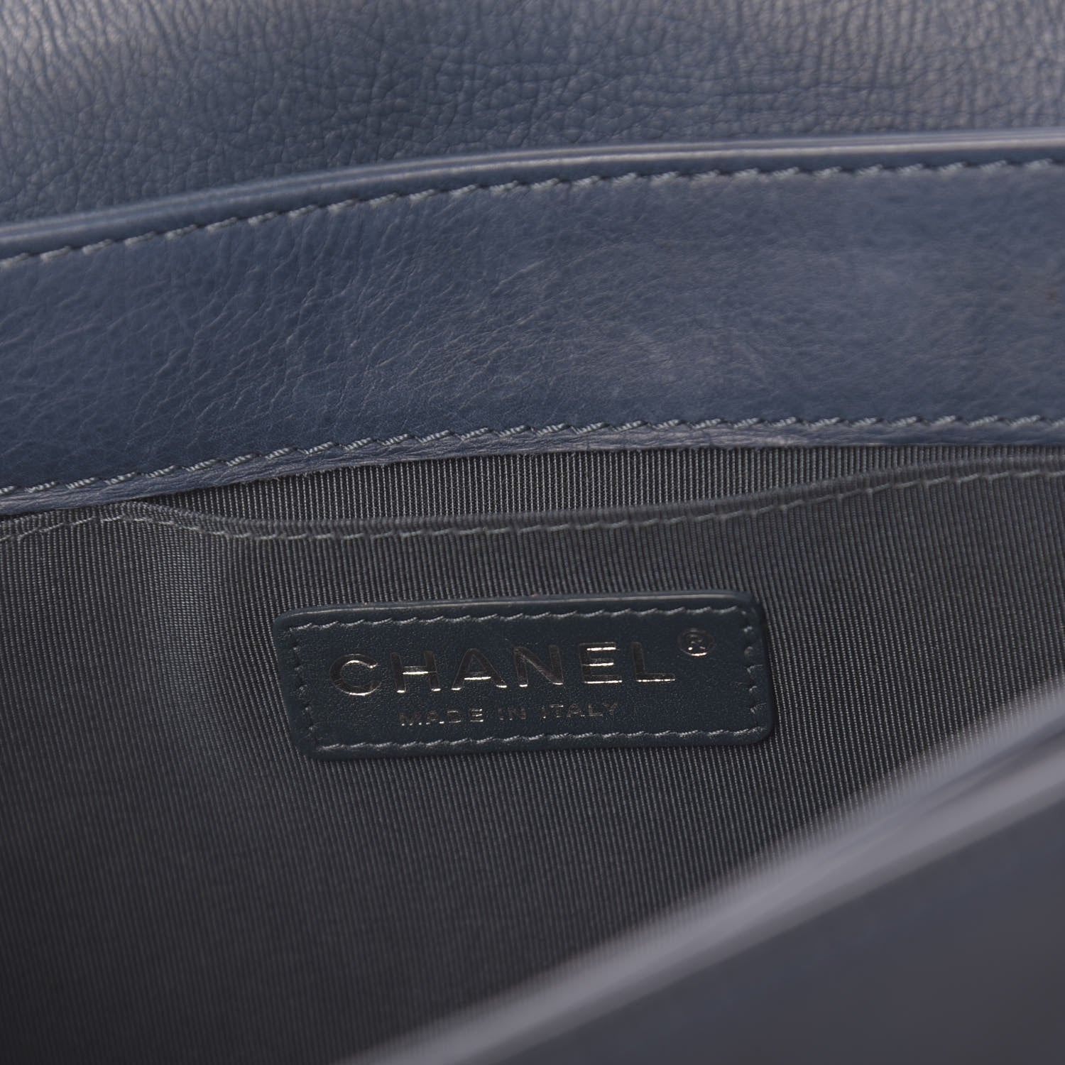 Chanel Calfskin Small Boy Reverso Flap Dark Blue 6 of 10