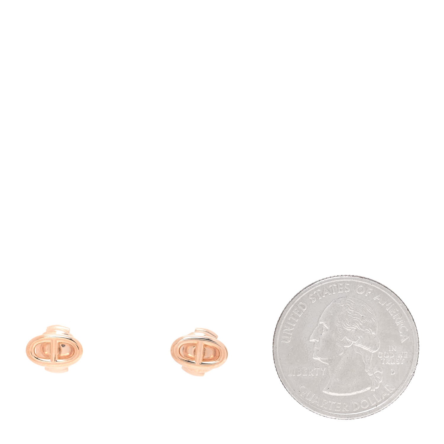 Hermes 18K Rose Gold TPM Farandole Stud Earrings 2 of 5