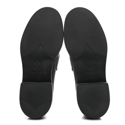 Louis Vuitton Calfskin Womens Twist Loafers 38 Black 6 of 9