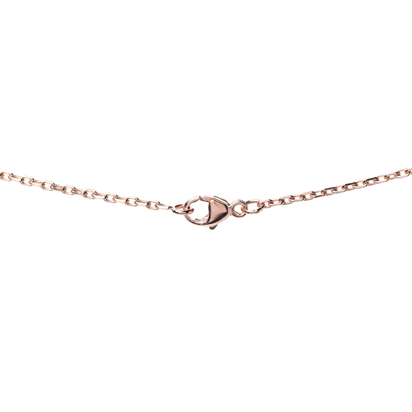Lacquered Rose Gold Mini Pop H Pendant Necklace White