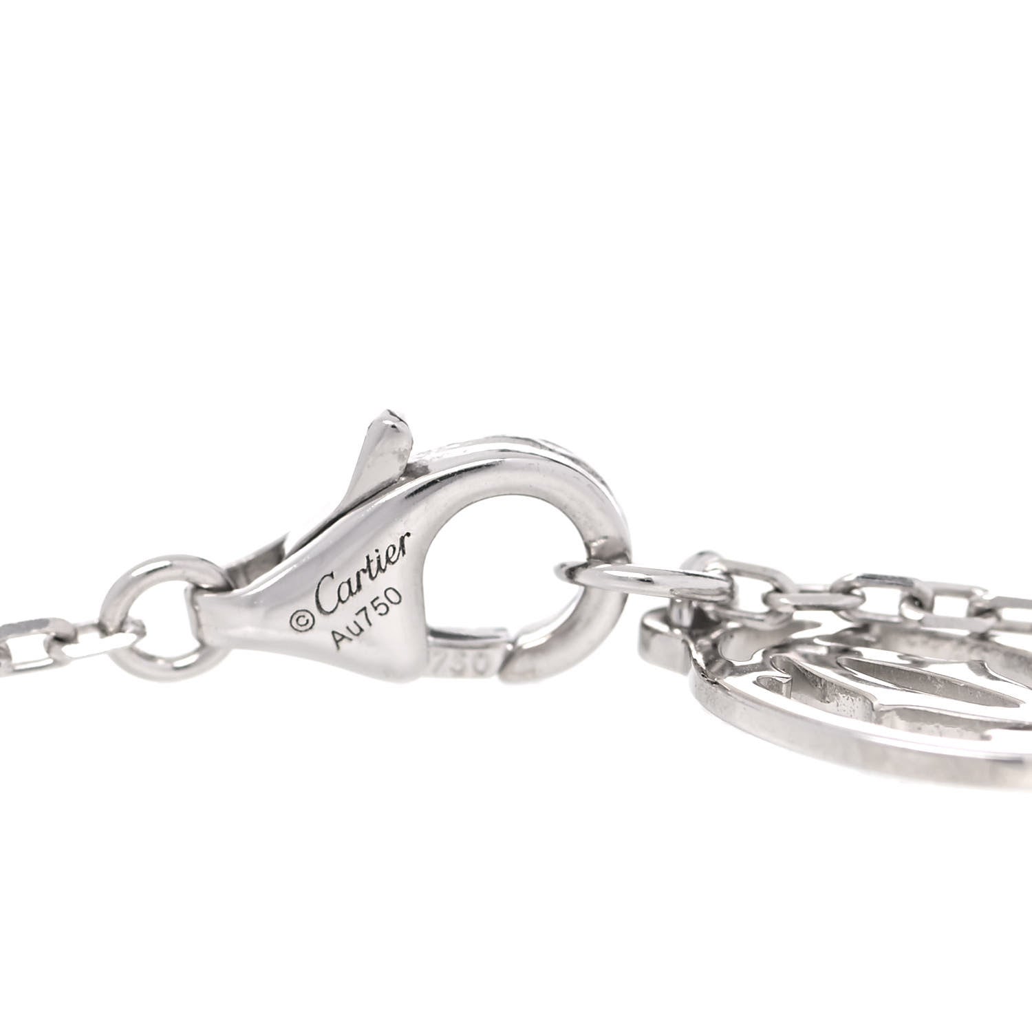 Cartier 18K White Gold Diamond LM D'Amour Pendant Necklace 5 of 6