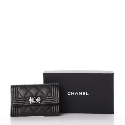 Chanel Caviar Quilted Boy Flap Card Holder So Black 9 of 9