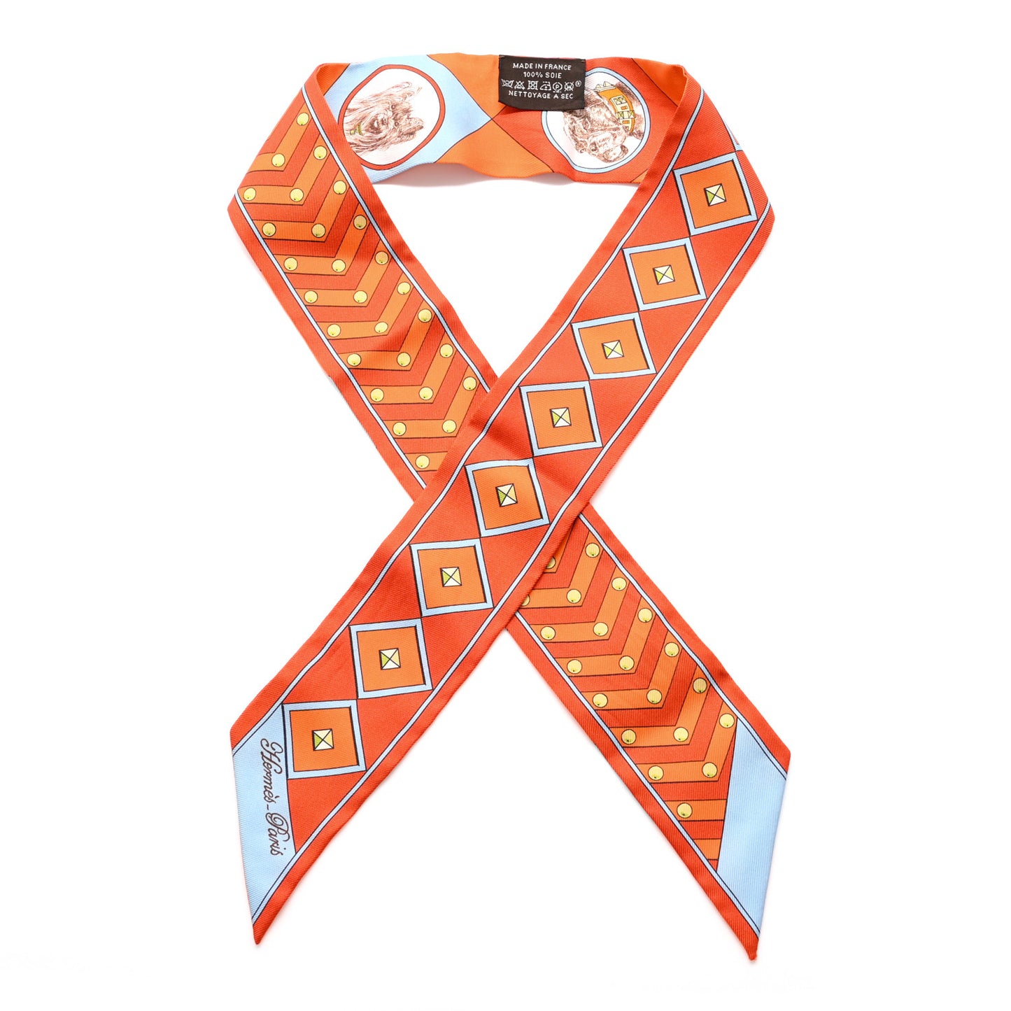 Silk Colliers et Chiens Twilly Potiron Orange Ciel