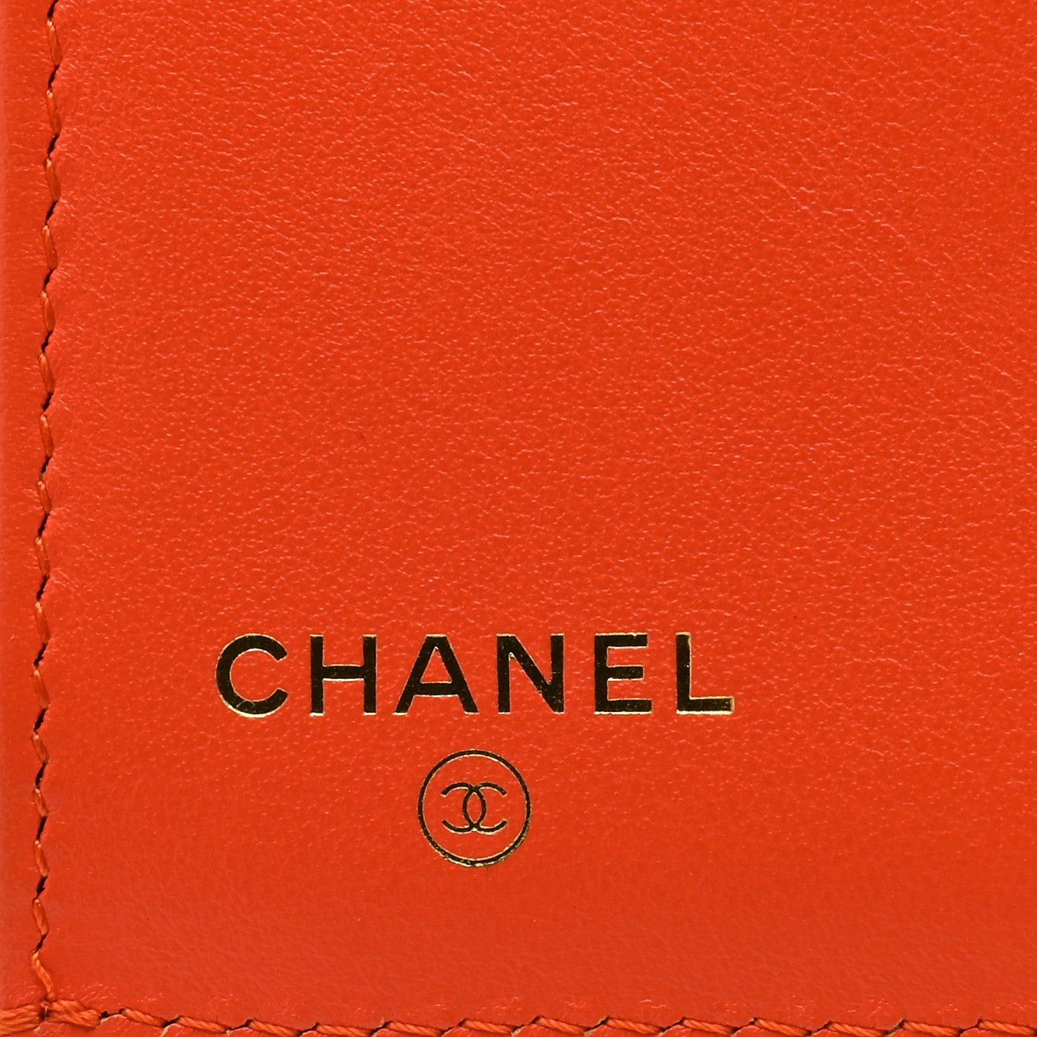 Chanel Goatskin Quilted Small Chanel 19 Flap Wallet Orange 6 of 8