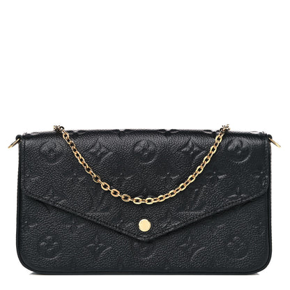 Louis Vuitton Empreinte Pochette Felicie Chain Wallet Black 1 of 10