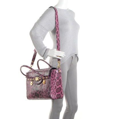Versace Watersnake Embossed Large Signature Tote Red 2 of 8