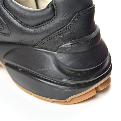 Gucci Calfskin Iridescent Logo Womens Rhyton Sneakers 39 Black 10 of 10