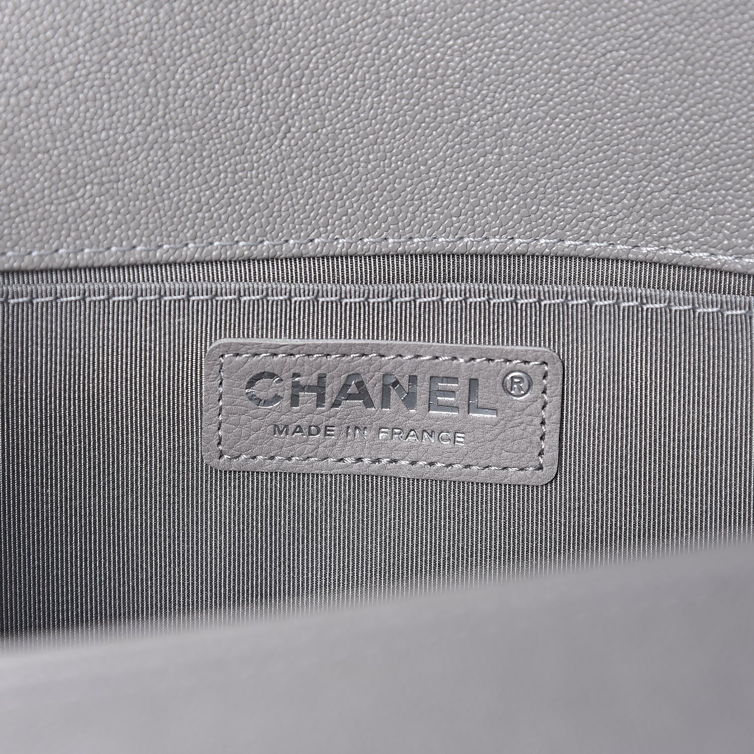Chanel Caviar Quilted Medium Boy Flap Grey 6 of 10