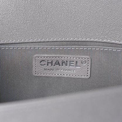 Chanel Caviar Quilted Medium Boy Flap Grey 6 of 10