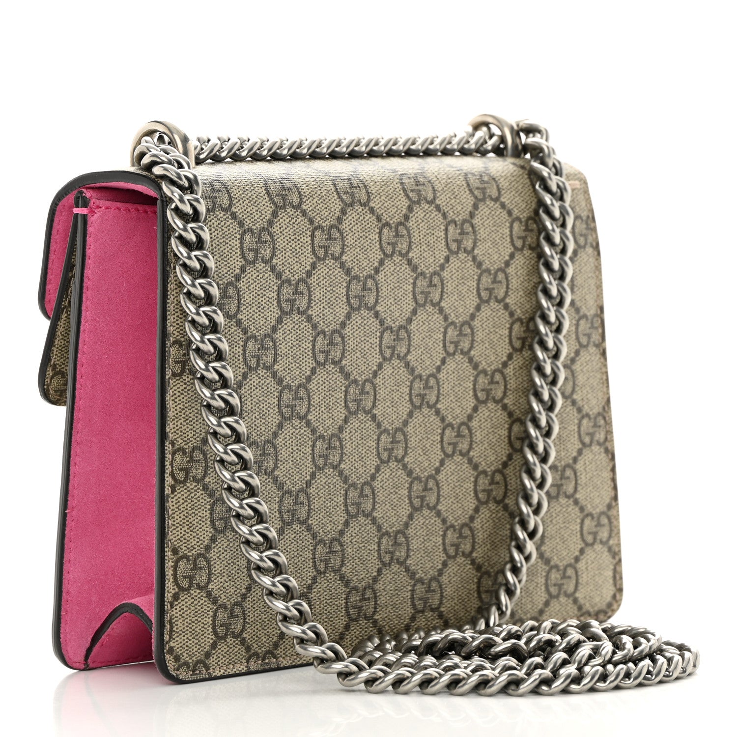 Gucci GG Supreme Monogram Mini Dionysus Shoulder Bag Pink 3 of 15