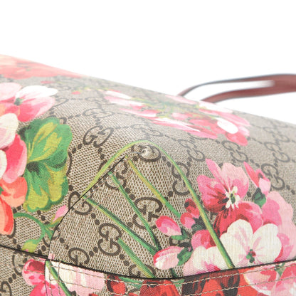Gucci GG Supreme Monogram Blooms Medium Reversible Tote Beige Multicolor Dry Rose 12 of 14