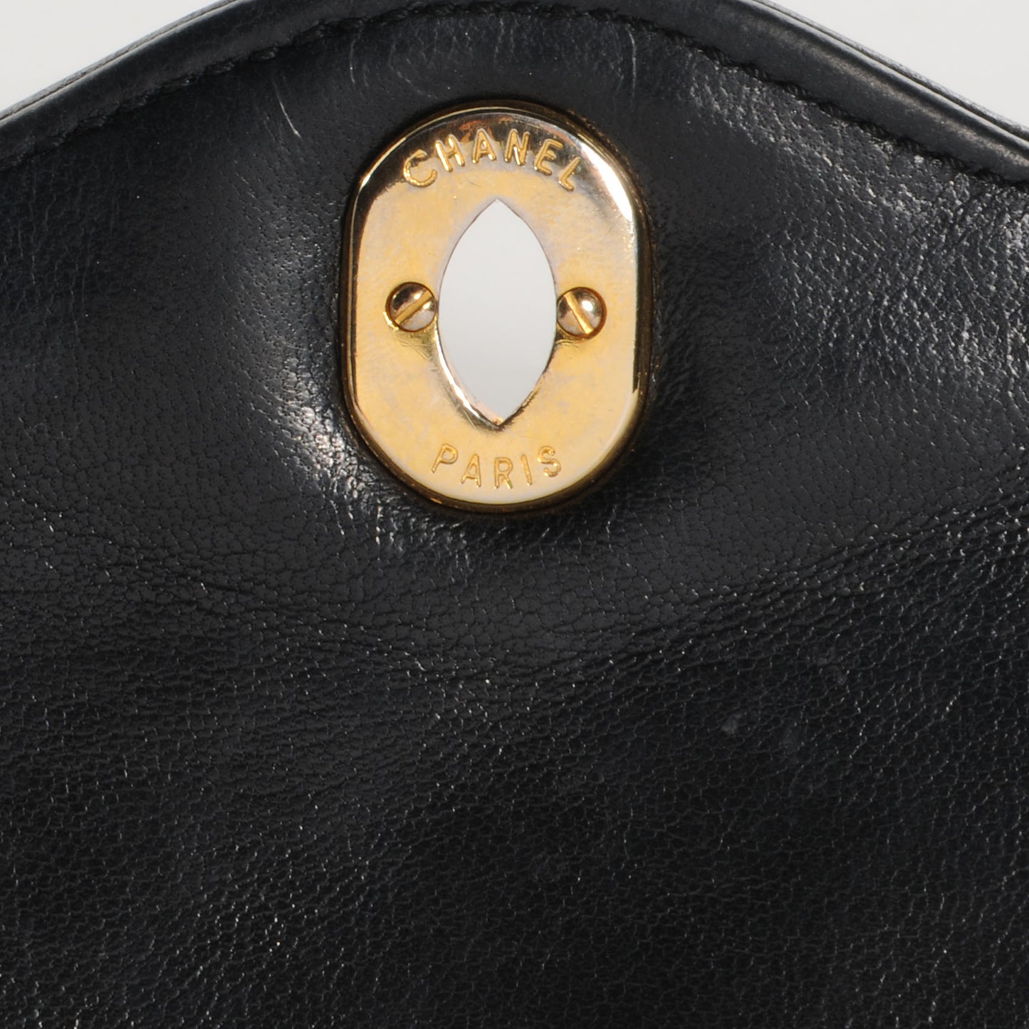 Lambskin Medium Double Flap Black