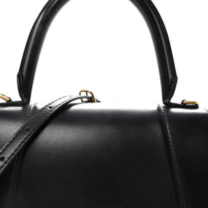 Balenciaga Shiny Box Calfskin Small Hourglass Top Handle Bag Black 7 of 9