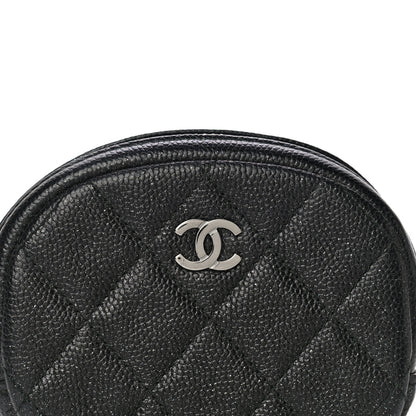Chanel Iridescent Caviar Quilted Zip Around Classic Coin Purse Black 8 of 11
