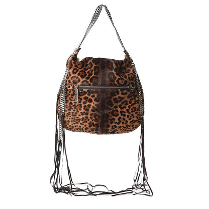 Christian Louboutin Pony Hair Leopard Print Medium Marianna Rider Hobo 1 of 8